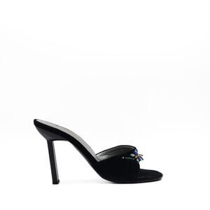 Guiseppe Zanotti Vintage Y2K Dragonfly Velvet Heeled Slides Size 39